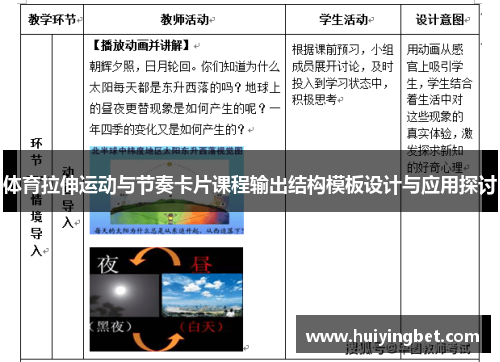 体育拉伸运动与节奏卡片课程输出结构模板设计与应用探讨